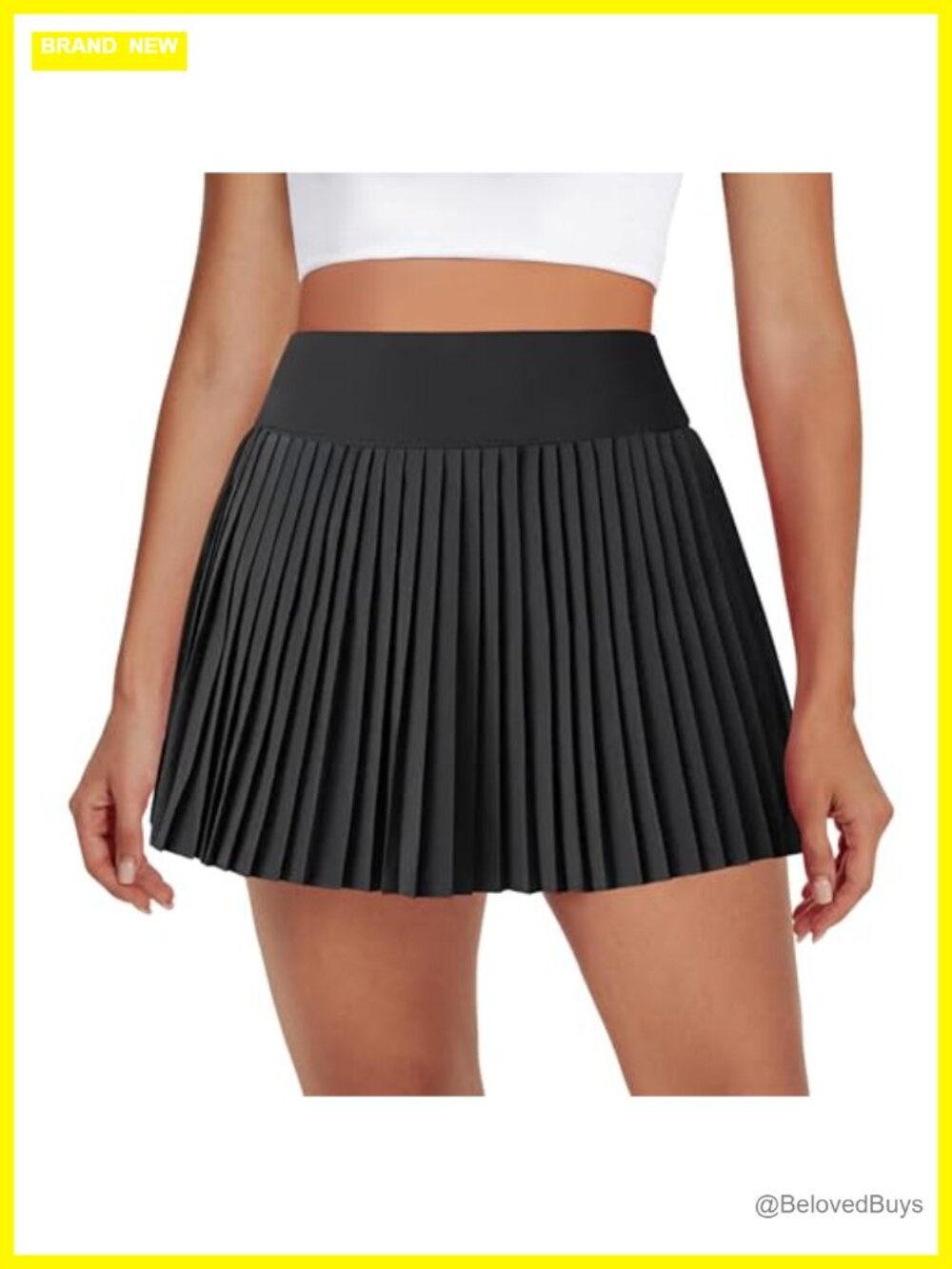 Pleated Tennis Skort High Waisted A-Line Golf Skirt with Pockets